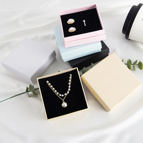 10-Pack Premium Kraft Jewelry Gift Boxes with Sponge Insert | Ring, Necklace, Earring & Bracelet Packaging | Elegant Organizer Cases for Women, Men & Girls — Perfect for Travel & Gifting