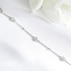 3MM Moissanite Bracelet – Adjustable 925 Silver, 18K Plated