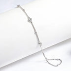 3MM Moissanite Bracelet – Adjustable 925 Silver, 18K Plated