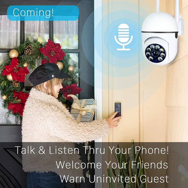 A7 Wireless 1080P Smart Security Camera – 360° View, Night Vision, Two-Way Audio, Remote Monitoring