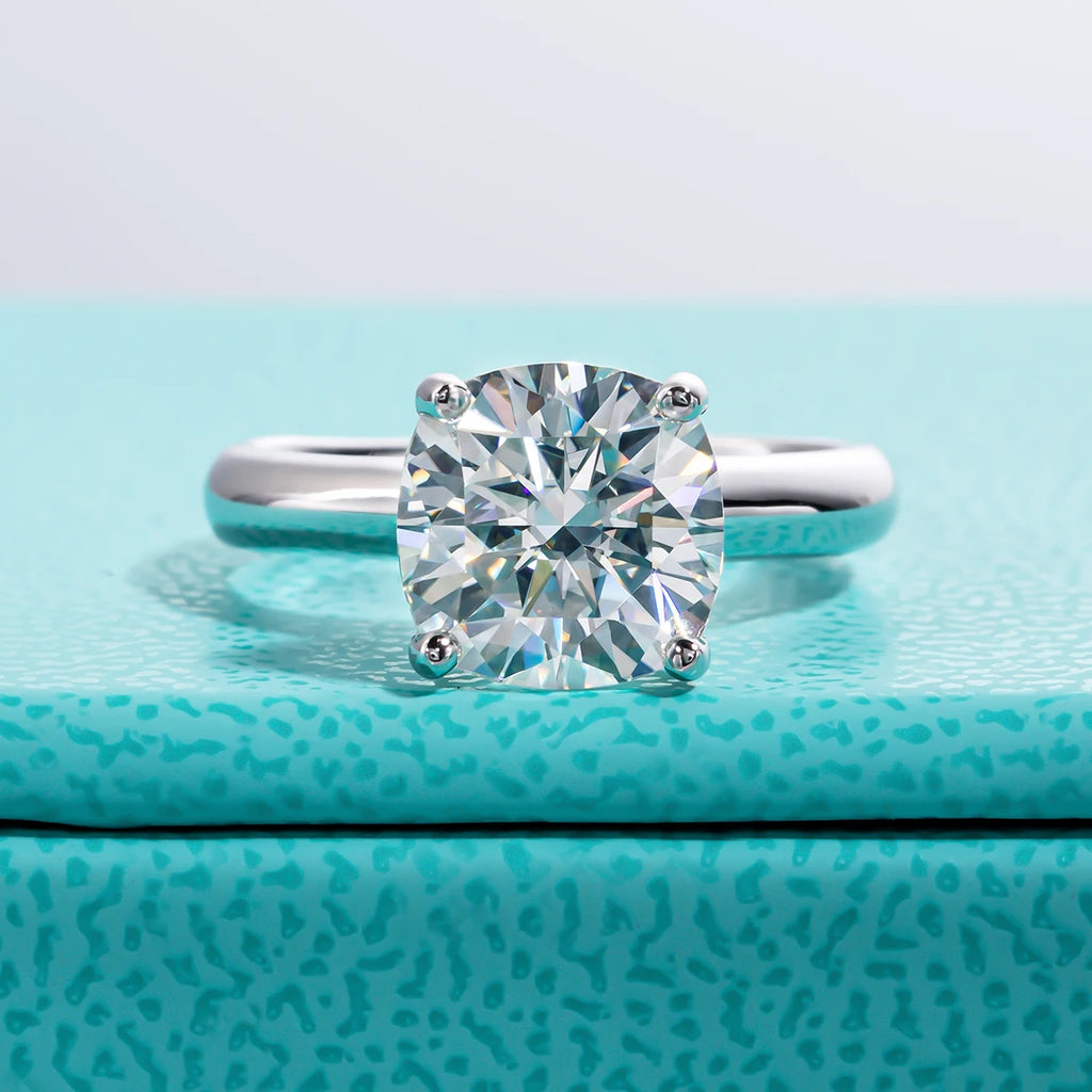 AnuJewel 3.5ct_D Color_Cushion Cut_Moissanite Engagement Wedding Ring 925 Sterling Silver Rings For Women Jewelry Wholesale