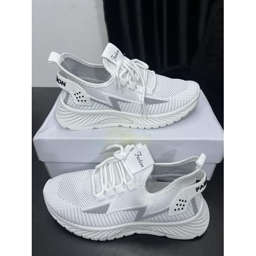 Breathable Knit Lace-Up Sneakers for Women