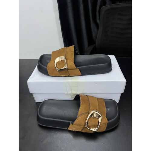 Buckle Strap Comfort Slide Sandals for Women