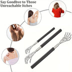 Extendable Stainless Steel Back Scratcher – Portable Telescopic Back Massager for Humans & Pets