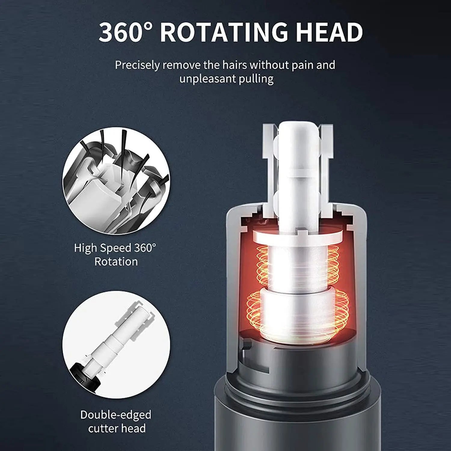 Mijia 3-in-1 Electric Nose & Ear Hair Trimmer – Precision Grooming & Rechargeable Power