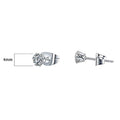 Minimalist CZ Stud Earrings – 6-Claw Silver Design