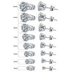 Minimalist CZ Stud Earrings – 6-Claw Silver Design