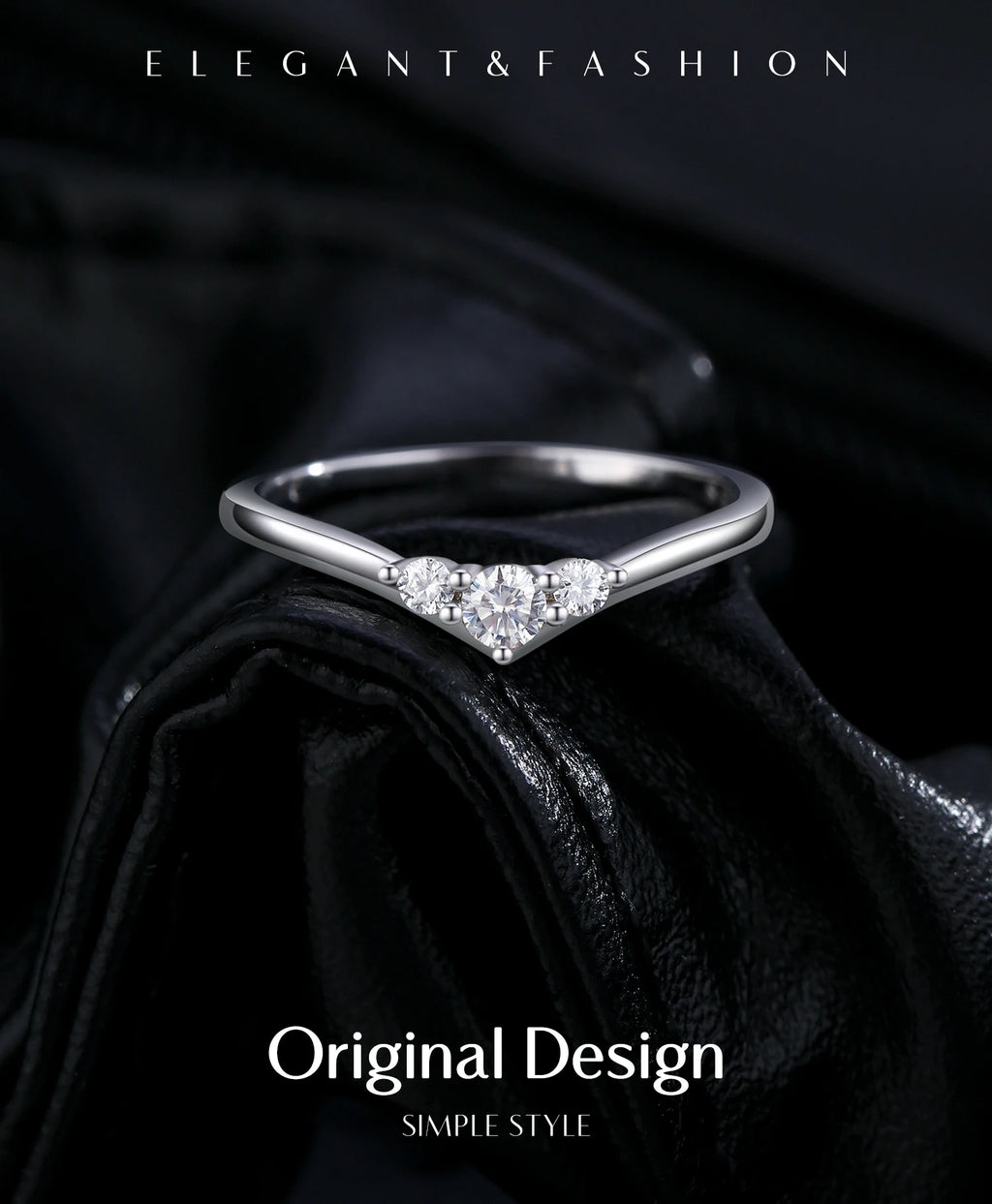 Moissanite Eternity Ring 925 Sterling Silver | Sparkling Thin Wedding Band for Women | Fine Jewelry Gift