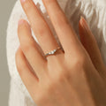 Moissanite Eternity Ring 925 Sterling Silver | Sparkling Thin Wedding Band for Women | Fine Jewelry Gift