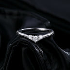 Moissanite Eternity Ring 925 Sterling Silver | Sparkling Thin Wedding Band for Women | Fine Jewelry Gift