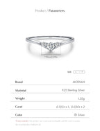 Moissanite Eternity Ring 925 Sterling Silver | Sparkling Thin Wedding Band for Women | Fine Jewelry Gift