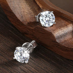Moissanite Stud Earrings 0.2–2CT – D VVS1, GRA Certified, S925 Silver