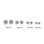 Moissanite Stud Earrings 0.2–2CT – D VVS1, GRA Certified, S925 Silver
