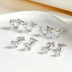 Moissanite Stud Earrings 0.2–2CT – D VVS1, GRA Certified, S925 Silver
