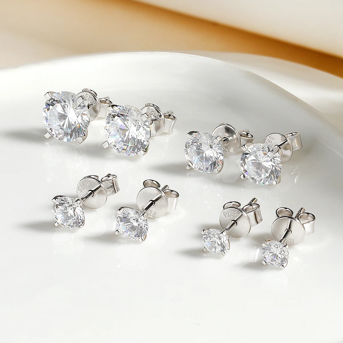 Moissanite Stud Earrings 0.2–2CT – D VVS1, GRA Certified, S925 Silver