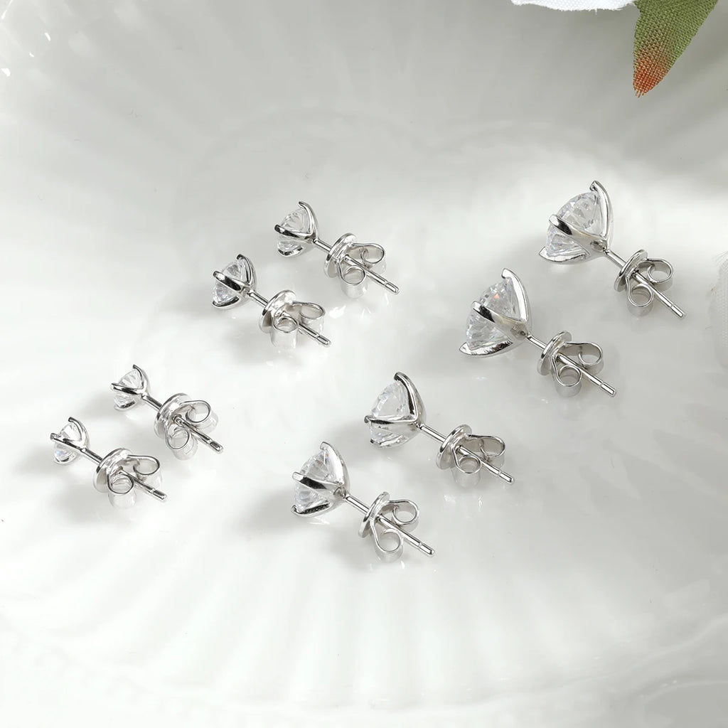 Moissanite Stud Earrings 0.2–2CT – D VVS1, GRA Certified, S925 Silver