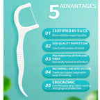 Portable Disposable Dental Floss Picks (1/2/5/10 Box) – High-Tension Floss Toothpicks, Easy Grip, Travel-Friendly Oral Care for Teeth Cleaning