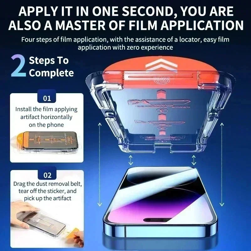 Premium Oleophobic Tempered Glass Screen Protector for iPhone 11, 12, 13, 14, 15, 16, 17 Pro Max, Plus, Mini, XS, XR – Dust-Free Easy Install, Anti-Fingerprint, HD Clear, Scratch Resistant