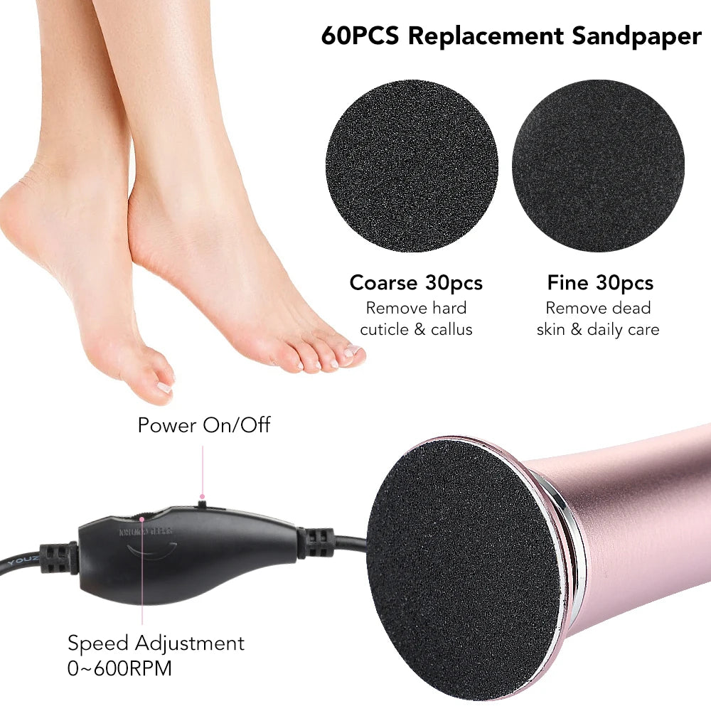 Professional Electric Foot Callus Remover – Salon-Quality Pedicure Kit