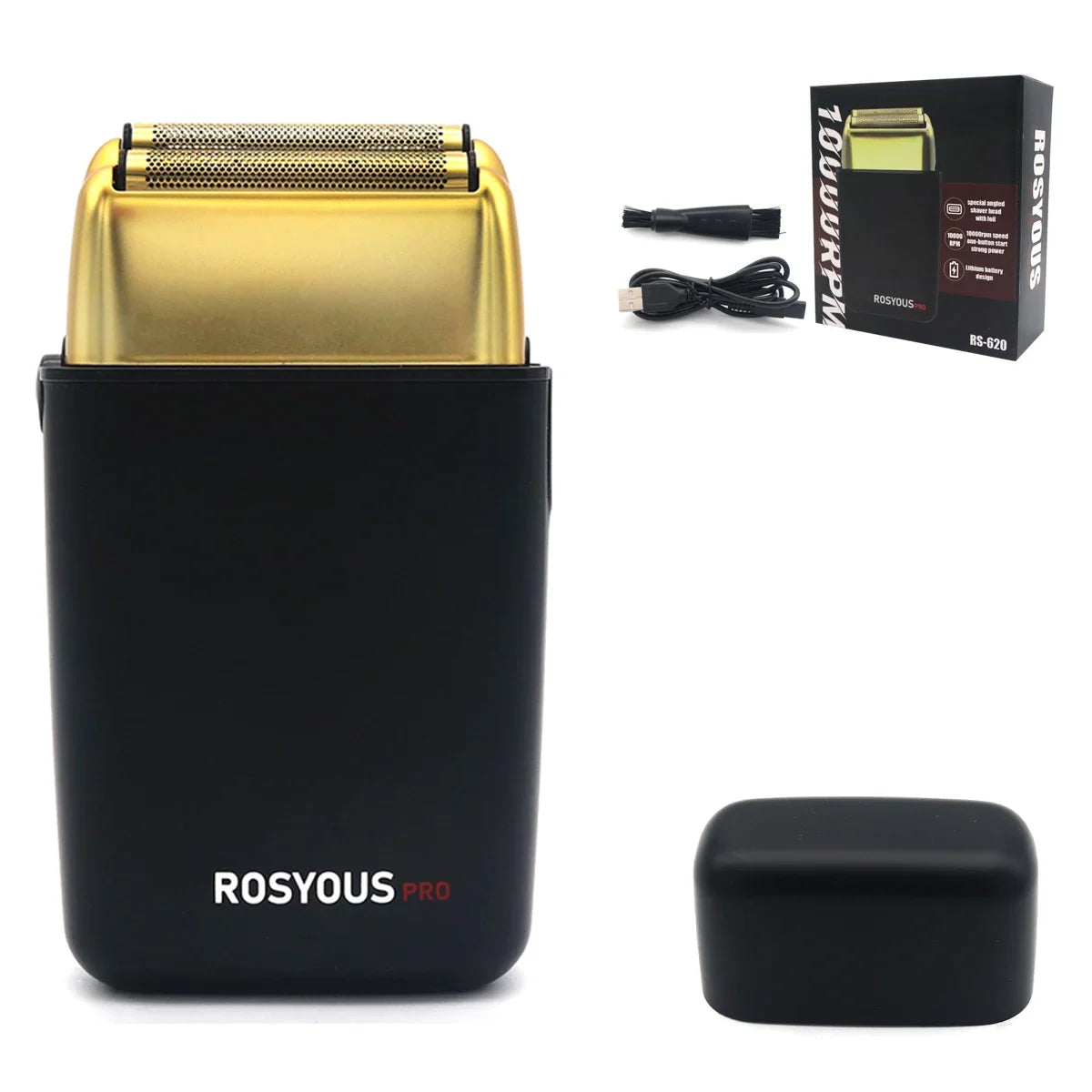 ROSYOUS RS-620 Professional Double Foil Shaver – 10,000 RPM High-Speed Finishing Tool