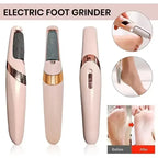 Rechargeable Electric Foot Callus Remover – USB Pedicure Grinder with Dual Roller Heads for Smooth Heels