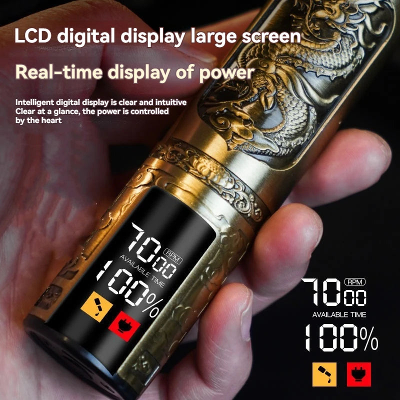 Pro-Alloy Precision Beard Trimmer – 3-Speed Turbo & Intelligent LED Display