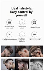 Pro-Alloy Precision Beard Trimmer – 3-Speed Turbo & Intelligent LED Display