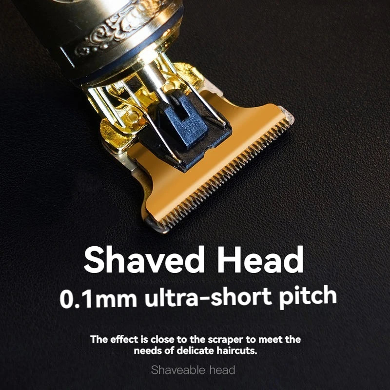Pro-Alloy Precision Beard Trimmer – 3-Speed Turbo & Intelligent LED Display