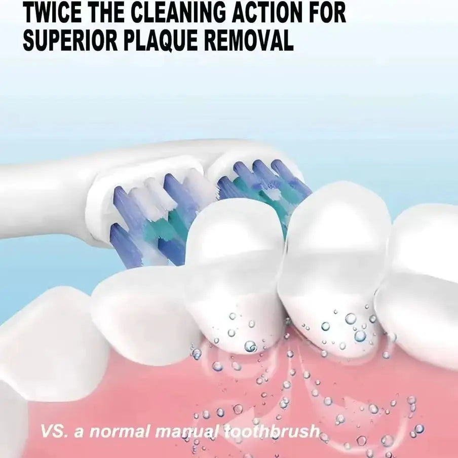 Dual Clean Replacement Brush Heads for Oral-B Electric Toothbrush