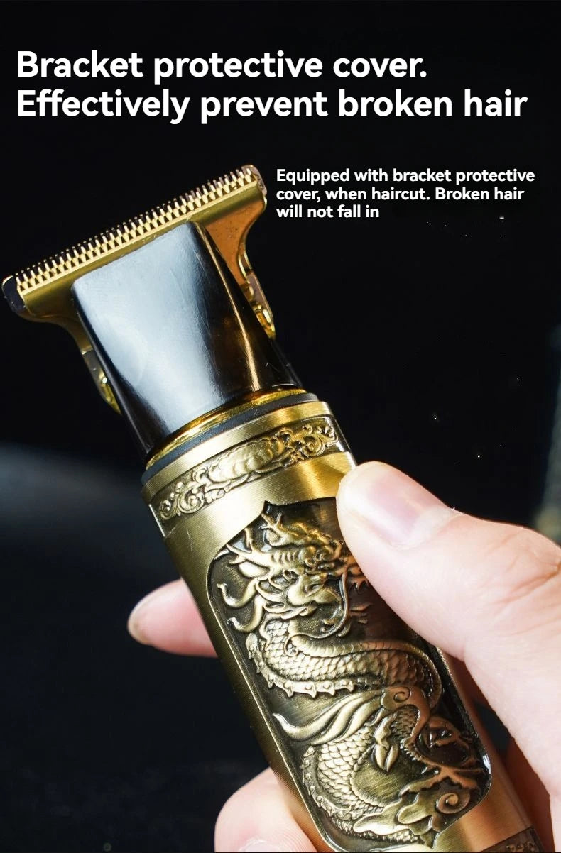Pro-Alloy Precision Beard Trimmer – 3-Speed Turbo & Intelligent LED Display