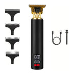 Pro-Alloy Precision Beard Trimmer – 3-Speed Turbo & Intelligent LED Display