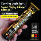 Pro-Alloy Precision Beard Trimmer – 3-Speed Turbo & Intelligent LED Display