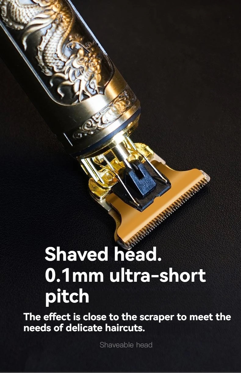 Pro-Alloy Precision Beard Trimmer – 3-Speed Turbo & Intelligent LED Display