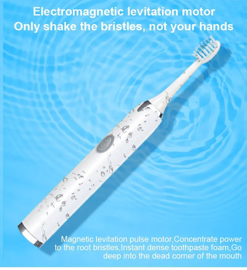 Tongwode Sonic Electric Toothbrush – Professional Deep Clean with 6 Replacement Heads