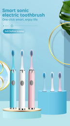 Tongwode Sonic Electric Toothbrush – Professional Deep Clean with 6 Replacement Heads