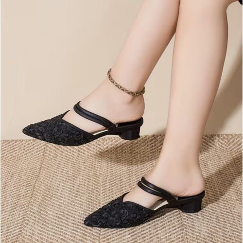 Women Pointed Toe Rubber Sandal Shoes – Comfortable Slip-On Ladies Casual & Outdoor Sandals