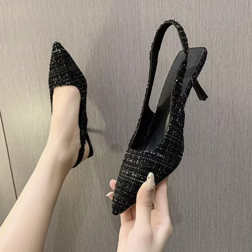Women Pointed Toe Slingback Heels – Elegant Ladies Office & Party Shoes With Strap Design
